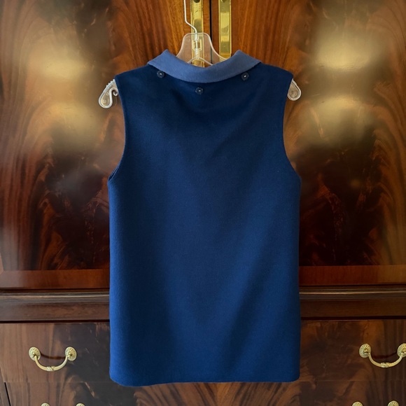 Diomi Blue Double-Breasted Vest Dress w/ Detachable Fur & Cape - Picture 10 of 14